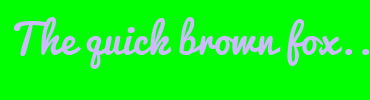 Image with Font Color CCBBFF and Background Color 00FF00